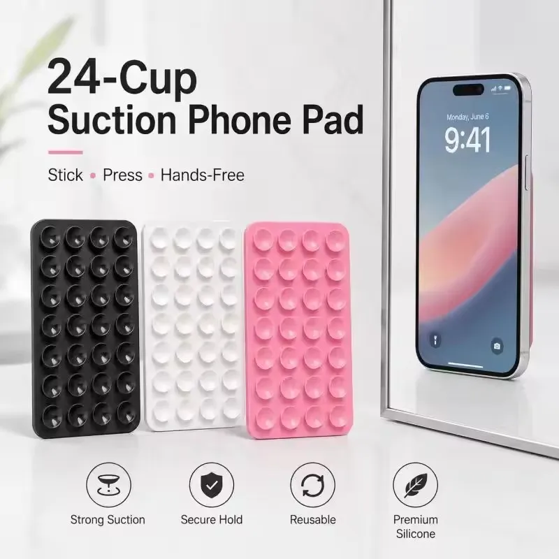 Phone Cases Silicone - حامل جداري من السيليكون بكأس شفط،