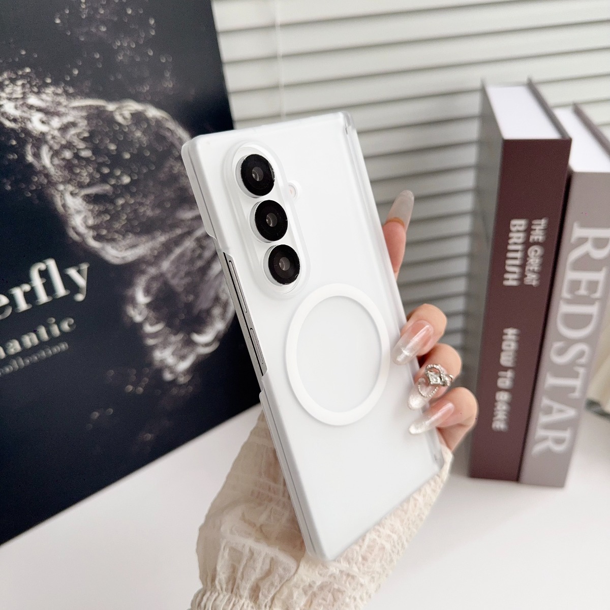 Matte Frosted Case - غطاء هاتف صلب مقاوم للصدمات لسامسونج