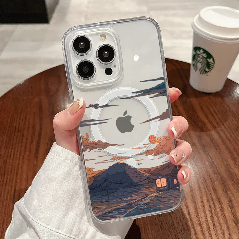 Phone Cases Unique - جراب هاتف عصري بنمط غروب الشمس
