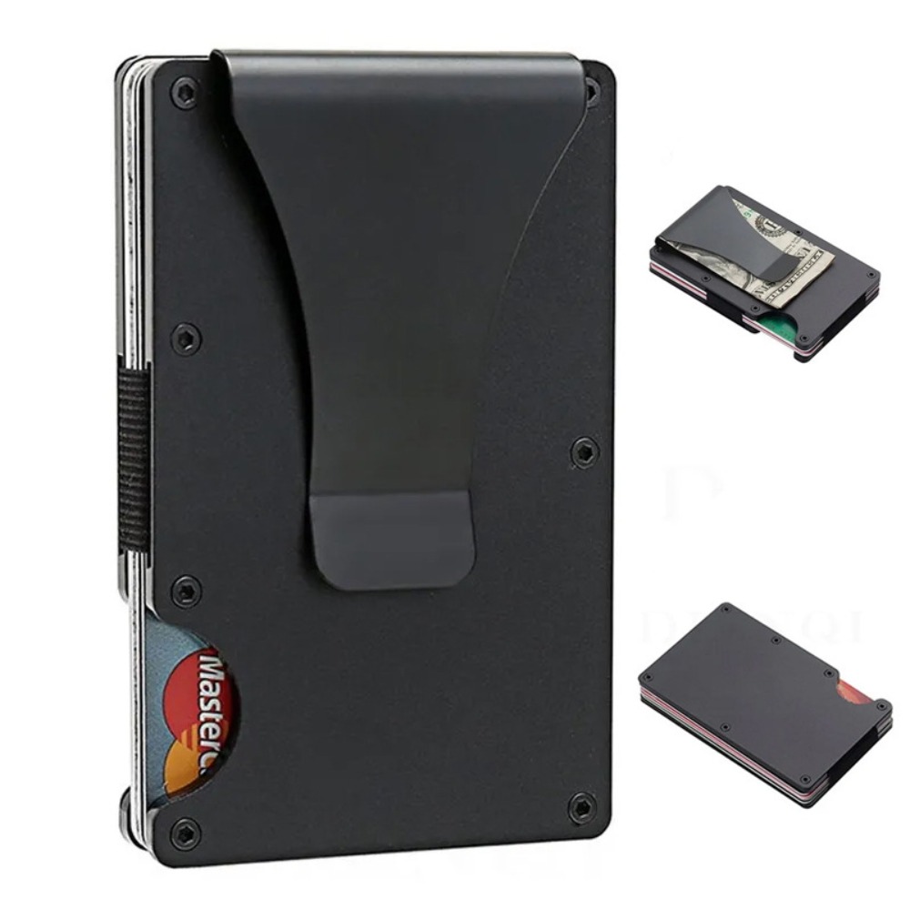 Card Holder Slim Case - حافظة بطاقات من سبائك الألومنيوم مضادة