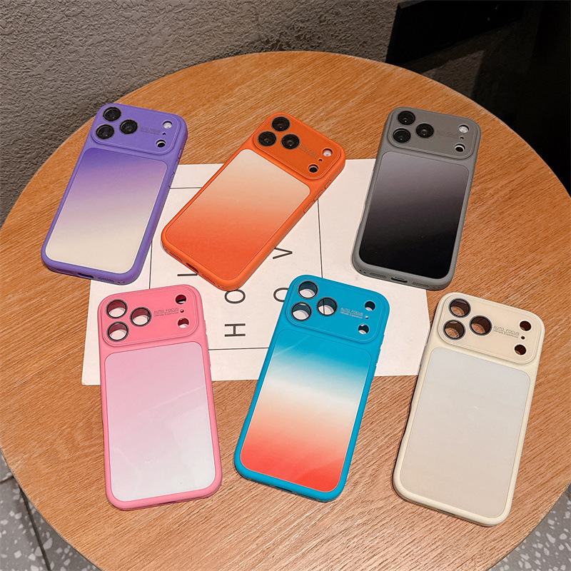 Phone Cases For Iphone 17 - غطاء هاتف فاخر بألوان الحلوى المتدرجة
