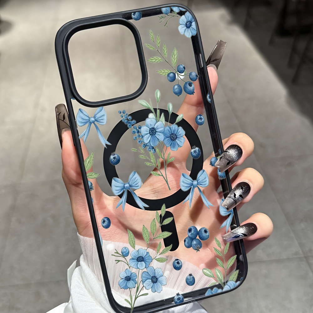 حافظة شفافة بنقشة زهور التوت ا - مراجعة Phone Cases Unique وسعره