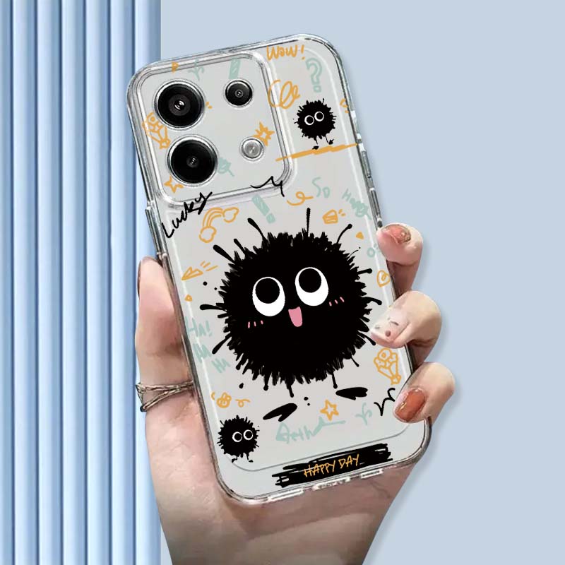 غطاء هاتف شفاف من TPU بنمط كرة - مراجعة Xiaomi Poco X6 وسعره