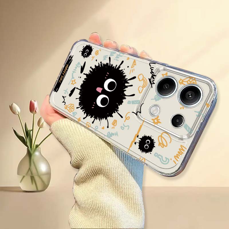 غطاء هاتف شفاف من TPU بنمط كرة - مراجعة Xiaomi Poco X6 وسعره